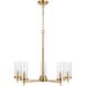 Sean Lavin Zire 5 Light 26 inch Satin Brass Chandelier Ceiling Light