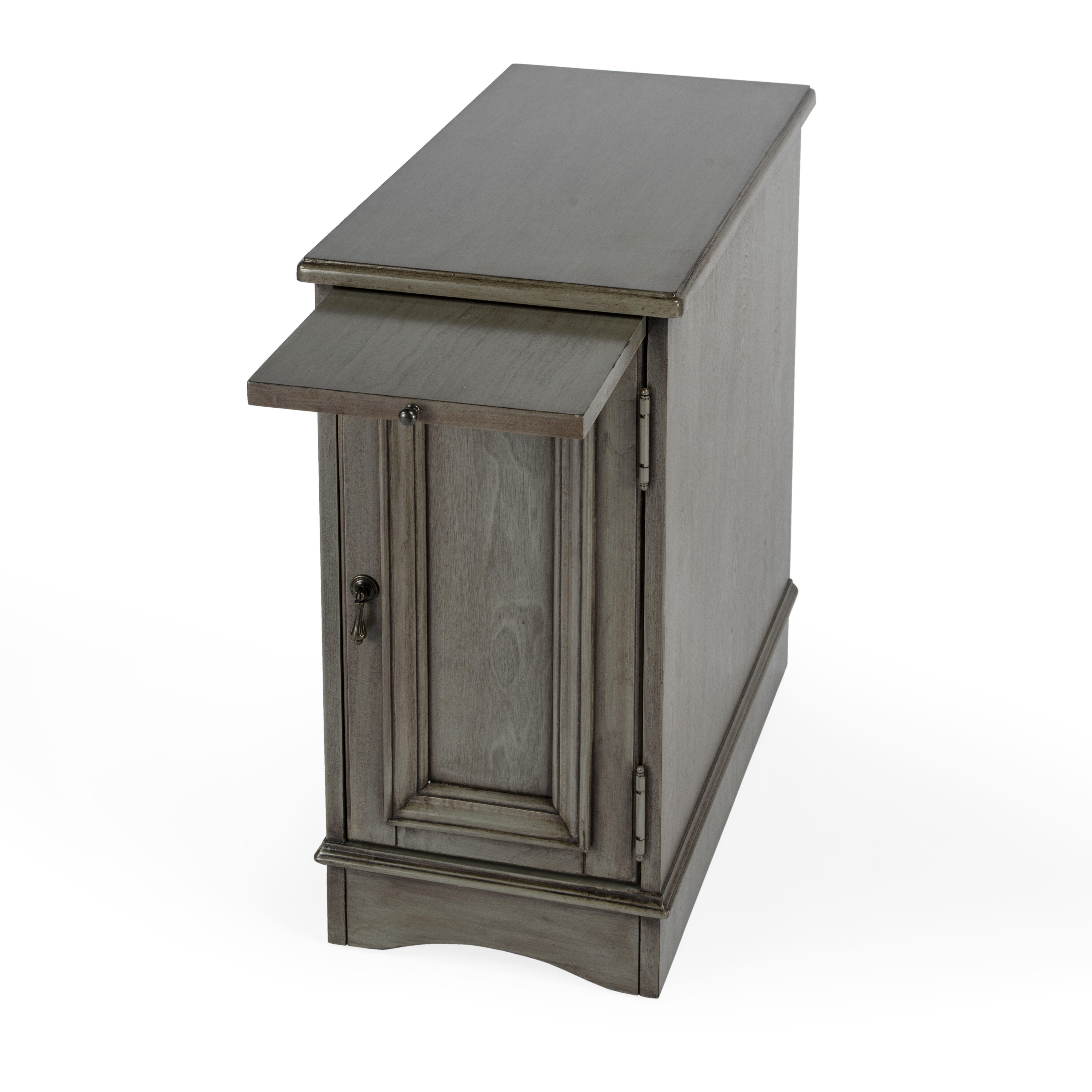 Masterpiece Harling  Silver Satin Chairside Chest