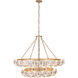 Niu 22 Light 39 inch Coconut Shell Gold / Coconut Shell White Chandelier Ceiling Light