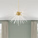 Utopia 8 Light 34 inch Satin Brass Pendant Chandelier Ceiling Light
