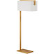 Gambit 63.5 inch 60 watt Contemporary Gold Leaf Floor Lamp Portable Light