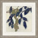 Entwined Leaves Blue and Beige and Green and White Framed Art