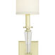 Paxton Sconce Wall Light in Aged Brass