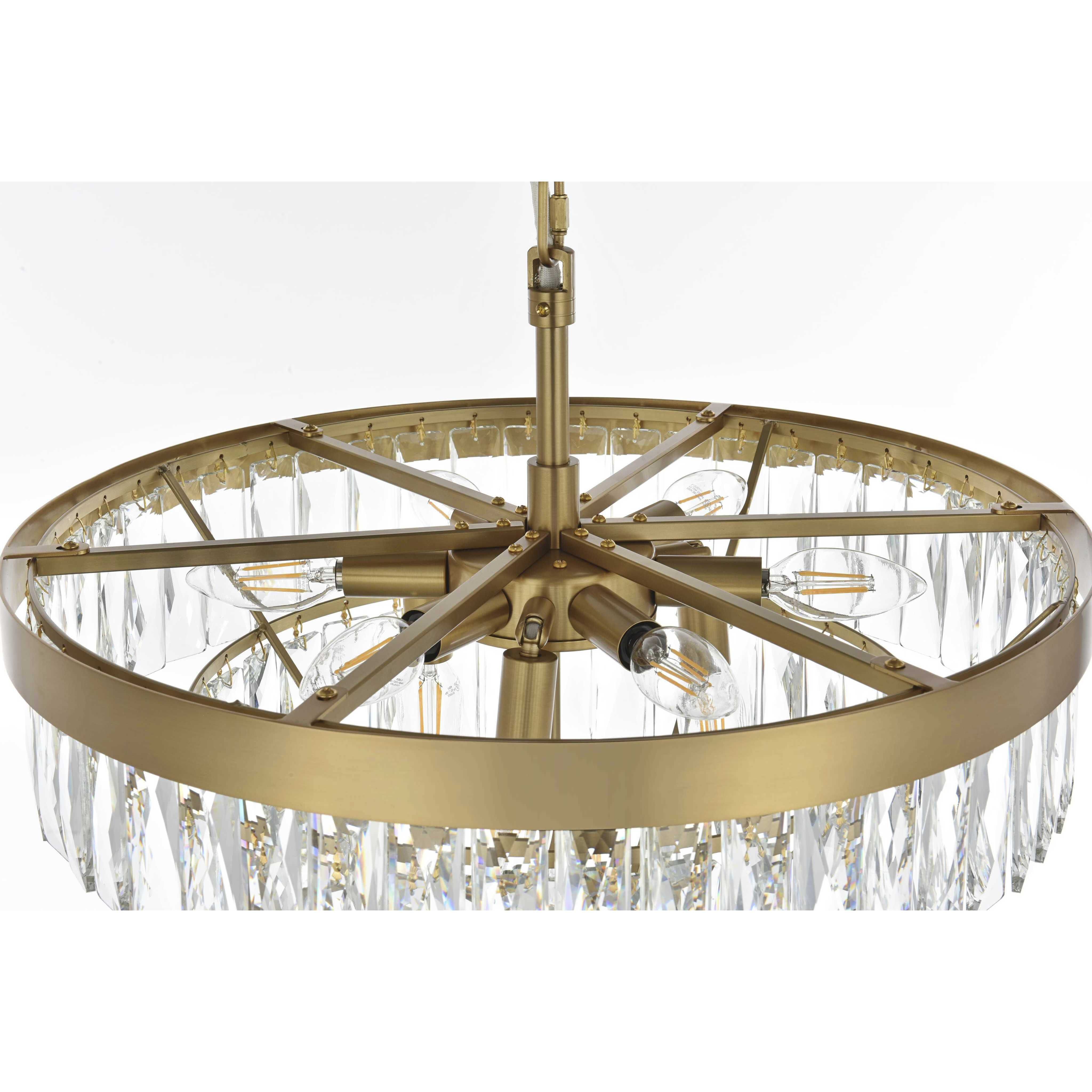 Josephine 10 Light 20 inch Satin Gold Chandelier Ceiling Light