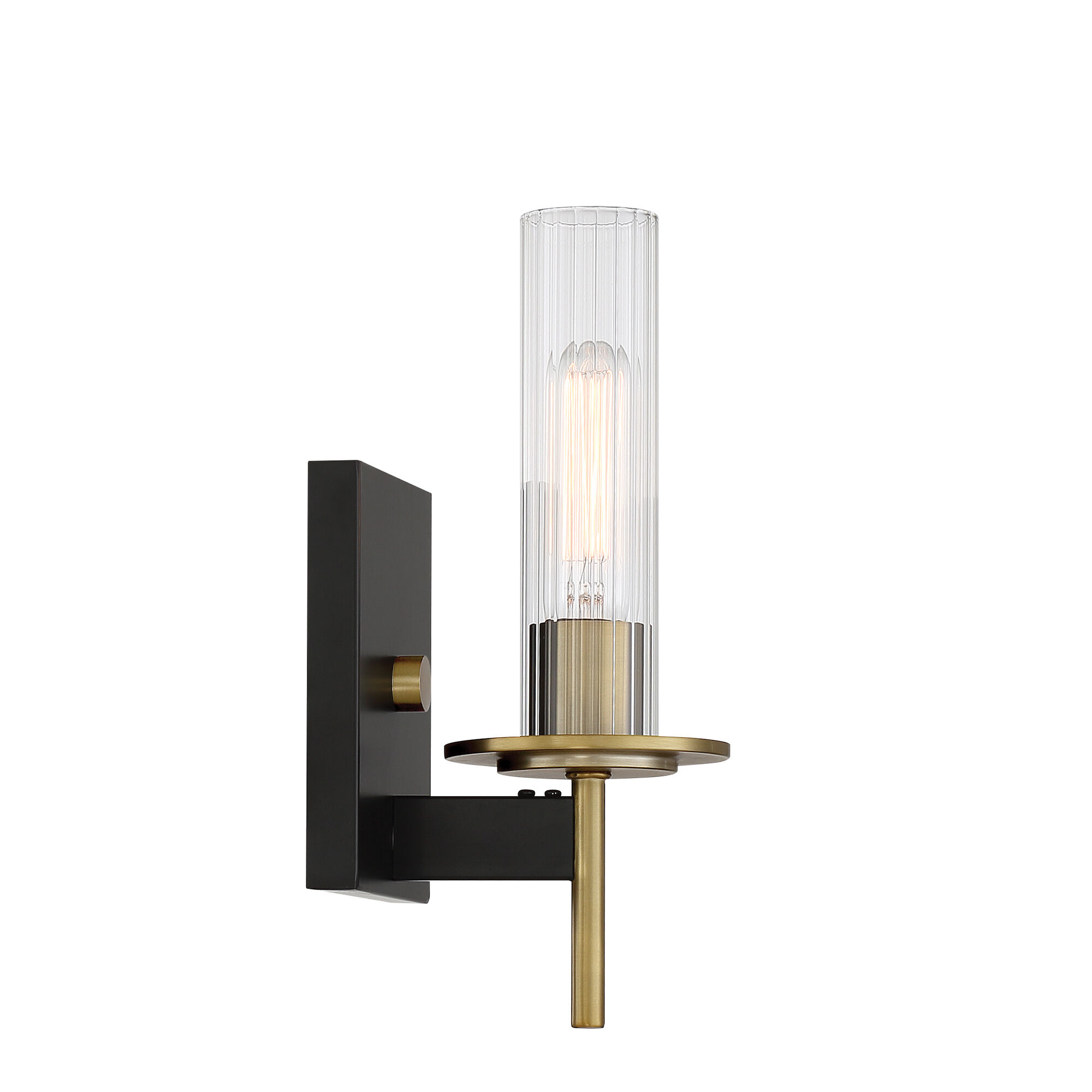 Baldwin Park 1 Light 5 inch Coal/Soft Brass Bath Light Wall Light