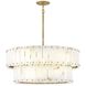 Simone LED 34.25 inch Burnished Gold Chandelier Ceiling Light in Alabaster, Drum