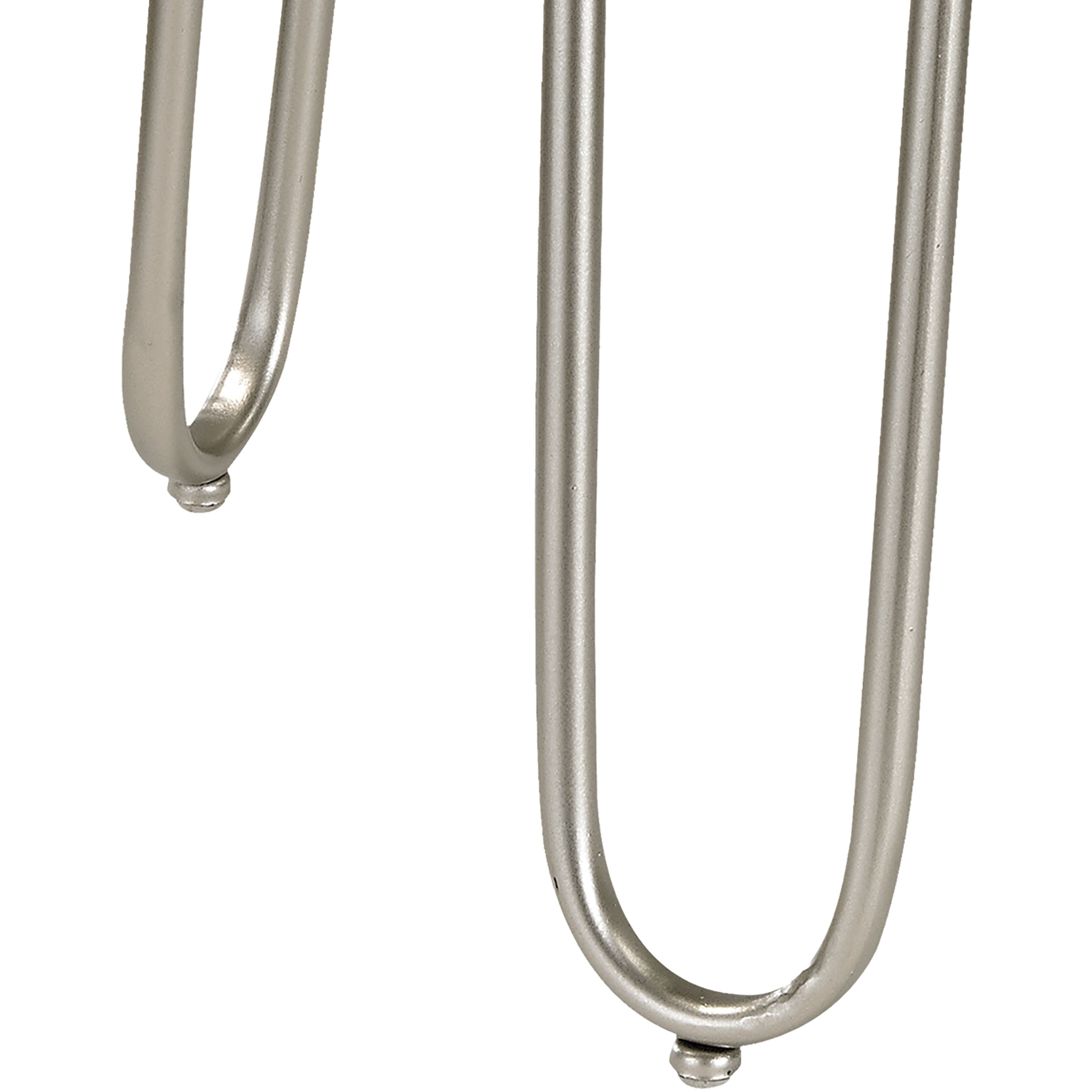 Betty 20.5 inch White with Silver Vanity Stool