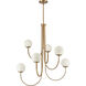 Caroline 6 Light 36 inch Brushed Gold Chandelier Ceiling Light