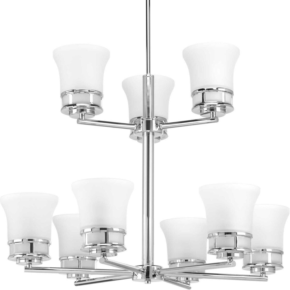 Read 9 Light 30 inch Polished Chrome Chandelier Ceiling Light