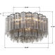 Addis 7 Light 22.25 inch Polished Chrome Flush Ceiling Light in Tronchi Glass Smoke