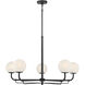 Whitehall 5 Light 38 inch Dark Matte Black Chandelier Ceiling Light