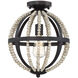 Bohemian 1 Light 12 inch Oil Rubbed Bronze Semi-Flush Ceiling Light