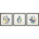 Architectural Blue and Black and Gray and Yellow Framed Art