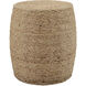 Resort 19 inch Natural Braided Straw Wrap Accent Stool