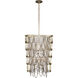 Dulce 6 Light 22 inch Champagne Silver Leaf Foyer Light Ceiling Light