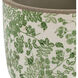 Flower Green and White Planter