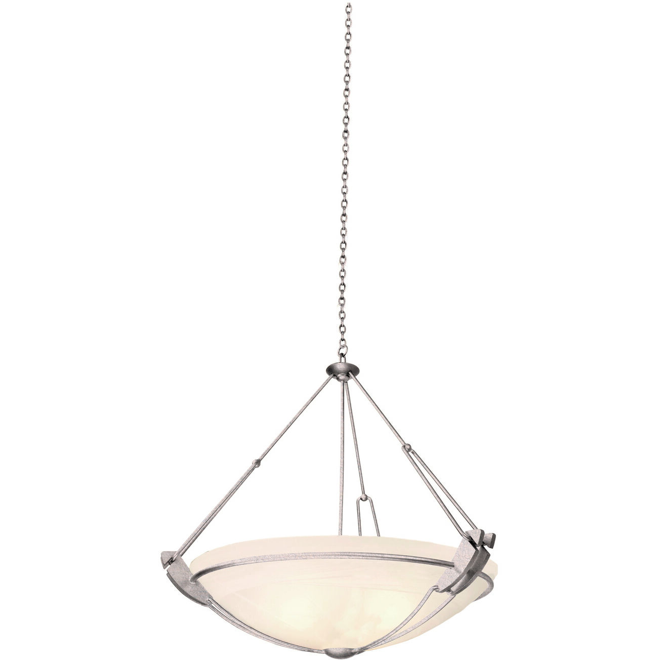 Grande 3 Light 24 inch Pearl Silver Pendant Ceiling Light