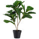 Potted Fiddle Leaf Tree Dark Green Faux Fiddle Leaf Tree