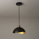 Luna Bella 1 Light 10 inch Matte Black and Weathered Brass Pendant Ceiling Light