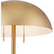 Miles 58.5 inch 7 watt Brass/Natural Floor Lamp Portable Light
