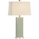 Chelsea House 31 inch 100.00 watt Green Glaze/Antique Brass/Clear Table Lamp Portable Light