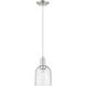 Arcadia Bella 1 Light 5.5 inch Brushed Satin Nickel Mini Pendant Ceiling Light in Seedy
