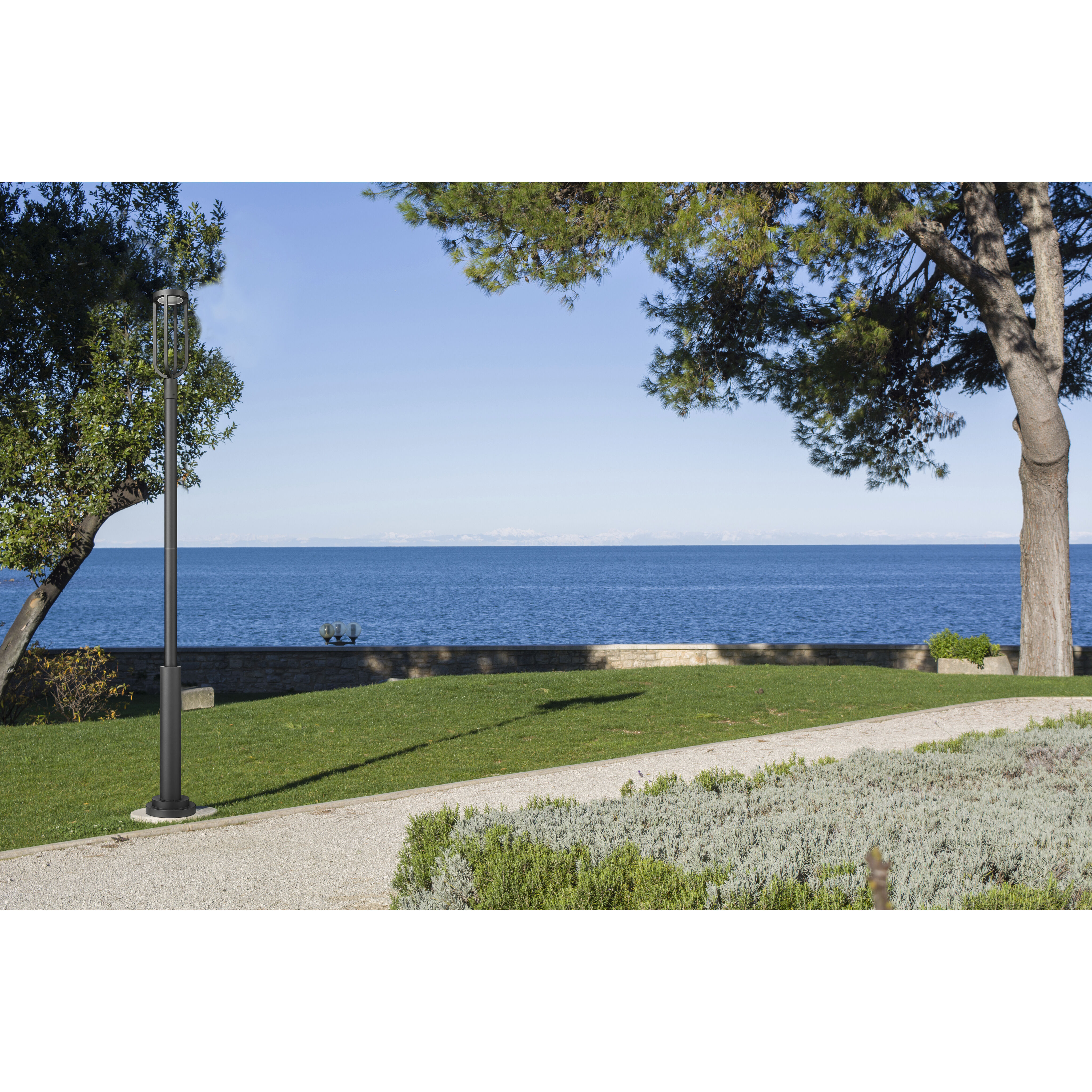 Leland LED 118.25 inch Sand Black Outdoor Post Mounted Fixture