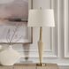 Juliet 35.75 inch 150.00 watt Faux Travertine and Antique Brass Table Lamp Portable Light