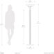 Tambo 70.9 inch 9 watt Dark Walnut and Weathered Brass Torchiere Floor Lamp Portable Light