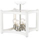 Coyle 4 Light 14 inch White with Polished Nickel Cluster Pendant Ceiling Light