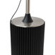 Tambo 92 inch 14 watt Satin Nickel and Black Oak Arc Floor Lamp Portable Light
