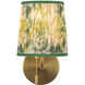 Alora Mood Scout 1 Light 6 inch Brushed Gold and Green Linen Wall/Vanity Light Wall Light