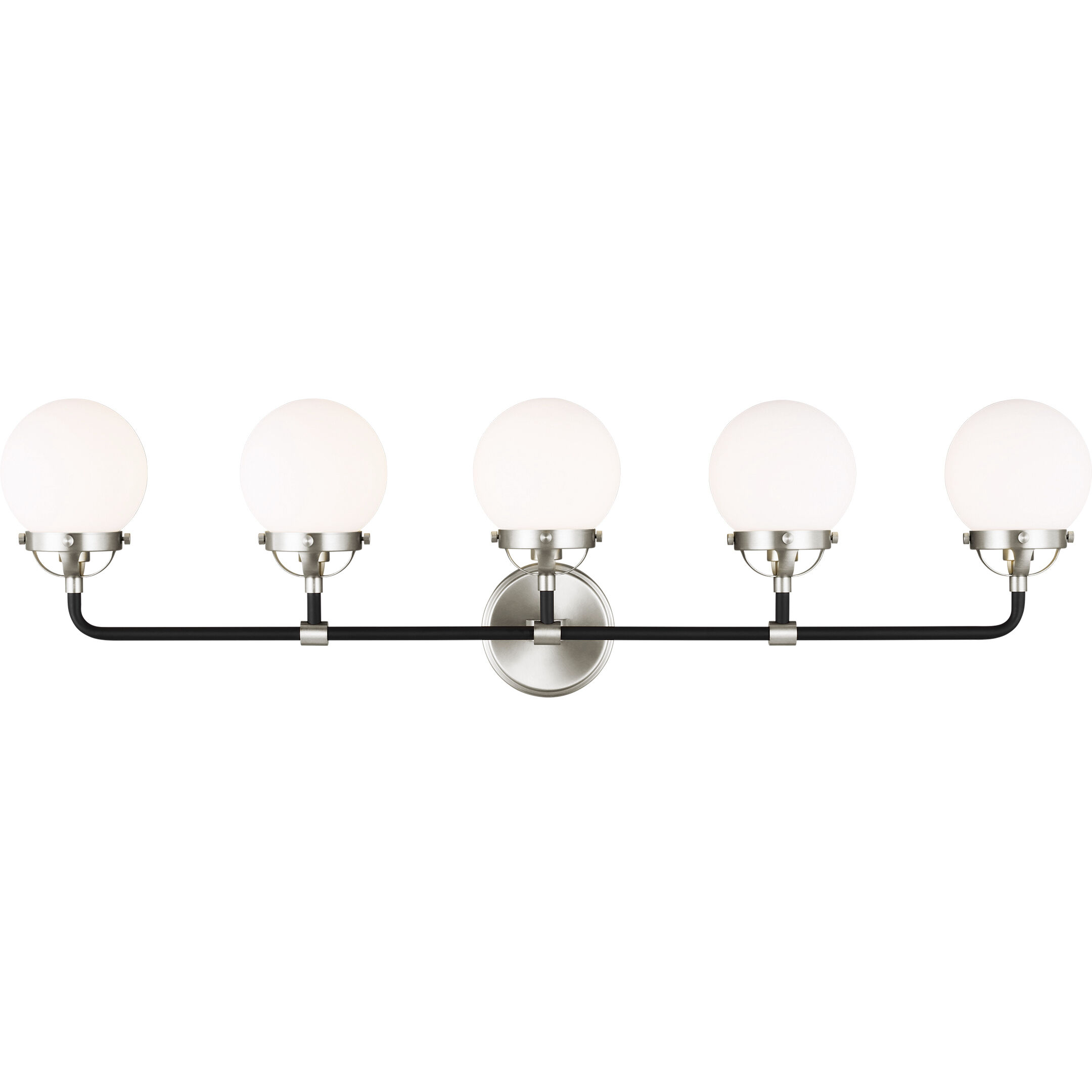 Ian K. Fowler Cafe Wall Bath Fixture Wall Light in Brushed Nickel