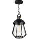 Mariner 1 Light 7.5 inch Black with Antique Brass Outdoor Pendant, Medium