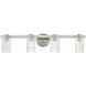 Bedminster 4 Light 30.5 inch Brushed Nickel Vanity Light Wall Light