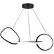 Zuri LED 33 inch Matte Black Chandelier Ceiling Light