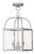 Milford 3 Light 10 inch Brushed Nickel Convertible Mini Pendant/Ceiling Mount Ceiling Light