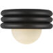 Alora Mood Harvey 1 Light 12 inch Matte Black Semi-Flush Mount Ceiling Light