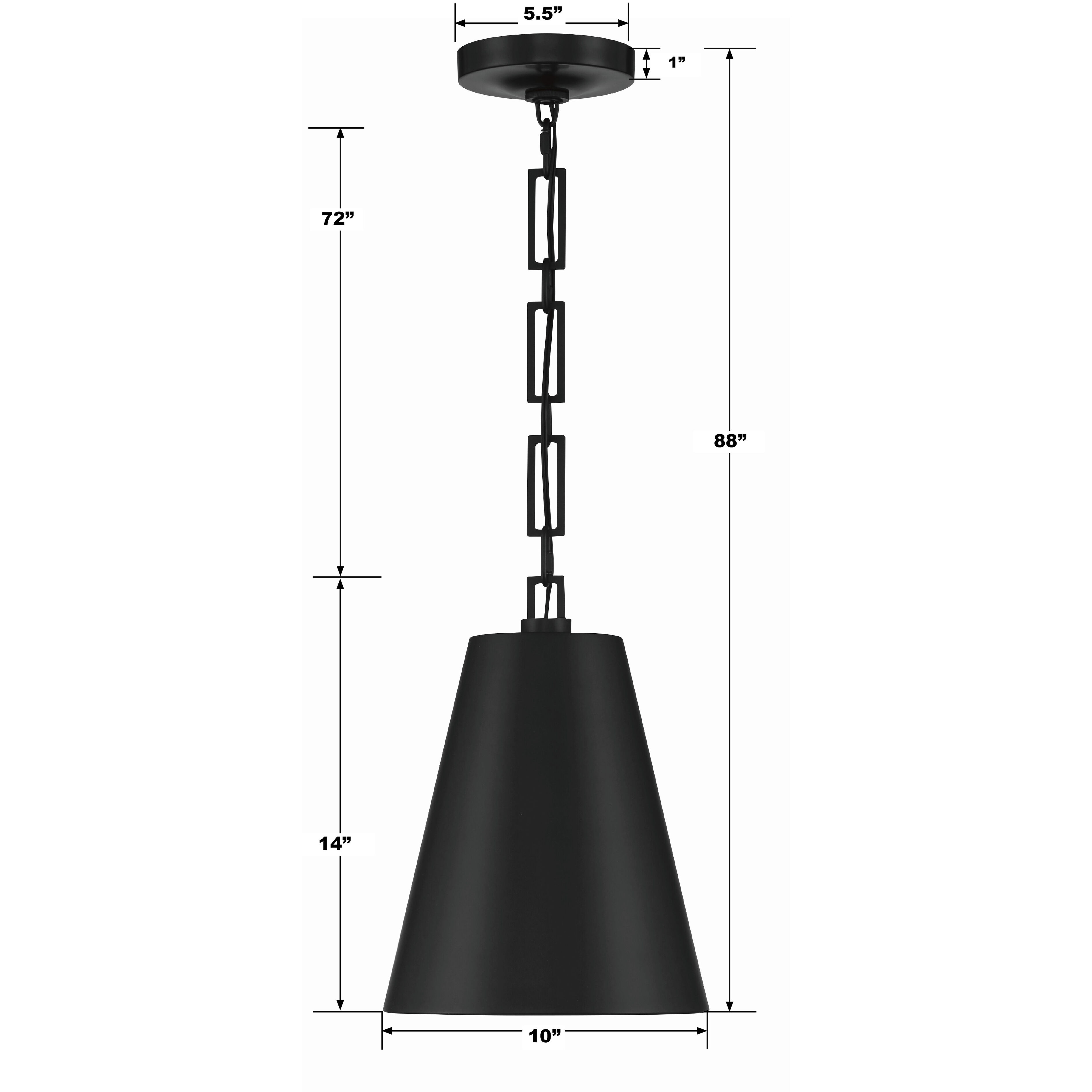 Alston 2 Light 10 inch Matte Black and Antique Gold Mini Pendant Ceiling Light