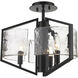 Varsha 3 Light 16.75 inch Matte Black Semi-Flush Mount Ceiling Light