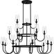 Viscount 18 Light 48 inch Matte Black Chandelier Ceiling Light