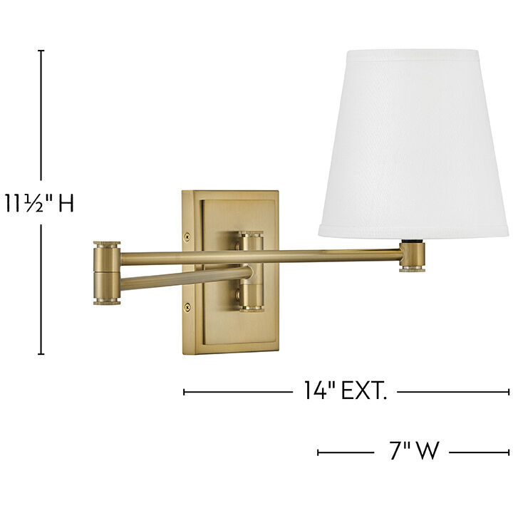 Beale 1 Light 7 inch Lacquered Brass Sconce Wall Light