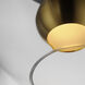 Nucleus LED 9 inch Black and Natural Aged Brass Flush Mount Ceiling Light
