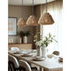 Eco LED 11.5 inch Matte Black Pendant Ceiling Light in Natural