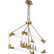 Prima Vista 6 Light 38 inch Aged Antique Brass Island Light Ceiling Light