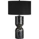 Enri 27 inch Black Marble Table Lamp Portable Light