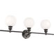 Syracuse 3 Light 28 inch Black Wall sconce Wall Light