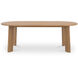 Delta 84 X 39.5 inch Natural Outdoor Dining Table, Oval