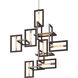 Enigma 9 Light 30.5 inch Textured Bronze and Stainless Steel Chandelier Ceiling Light