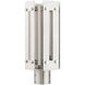 Utrecht 1 Light 16 inch Brushed Nickel Accents Outdoor Post Top Lantern